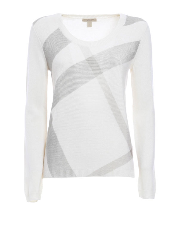 BURBERRY: Strickpullover mit Rundhalsausschnitt - Pullover Mit Rundhalsausschnitt