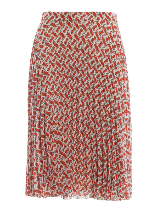 Jupes midi et au genou Burberry - Jupe Midi - Rouge - 8016520