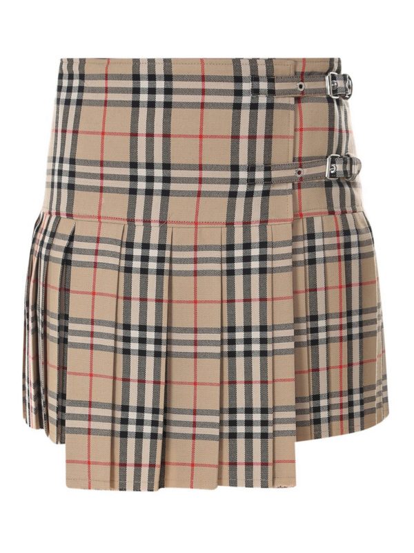 BURBERRY: mini skirts - Vintage check patterned skirt