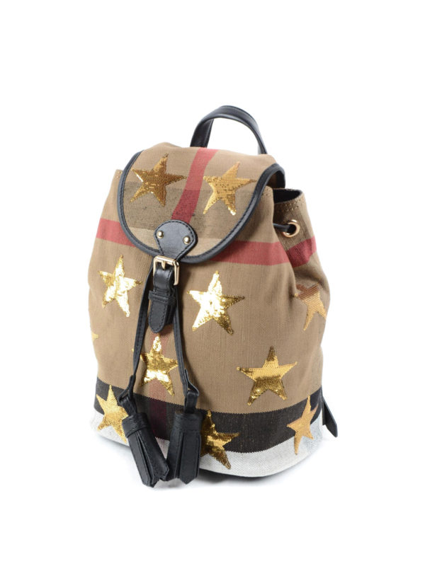 BURBERRY: Sacs à dos online - Check canvas mini backpack