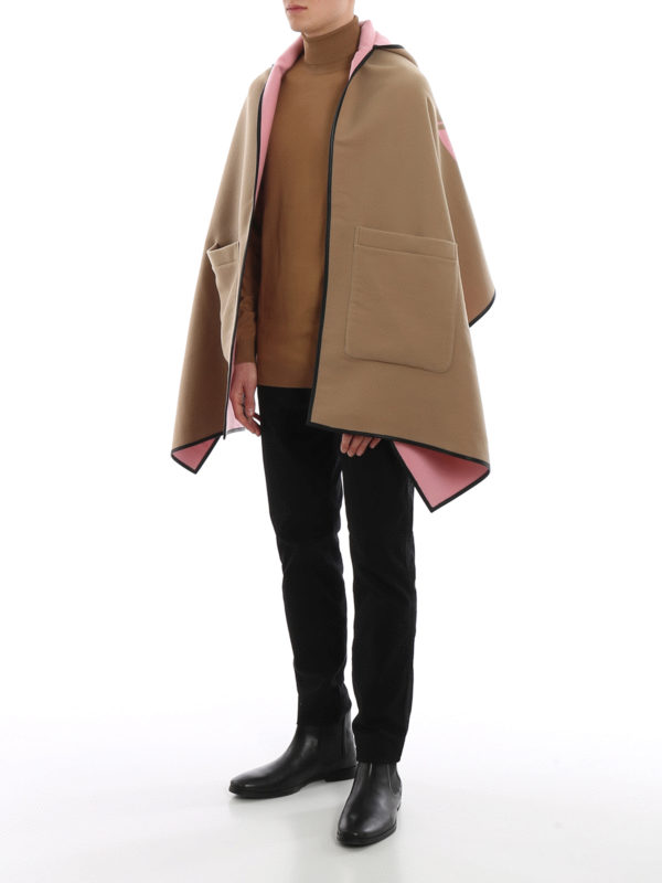 BURBERRY: Capes &  Ponchos online - Wool hooded cape