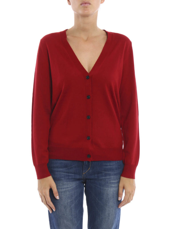 BURBERRY: Cárdigans online - Cárdigans Rojos Para Mujer