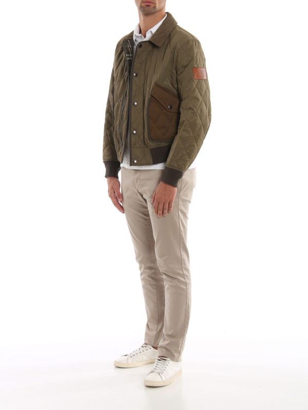 BURBERRY: casual jackets online - Chilton diamond quilted jacket