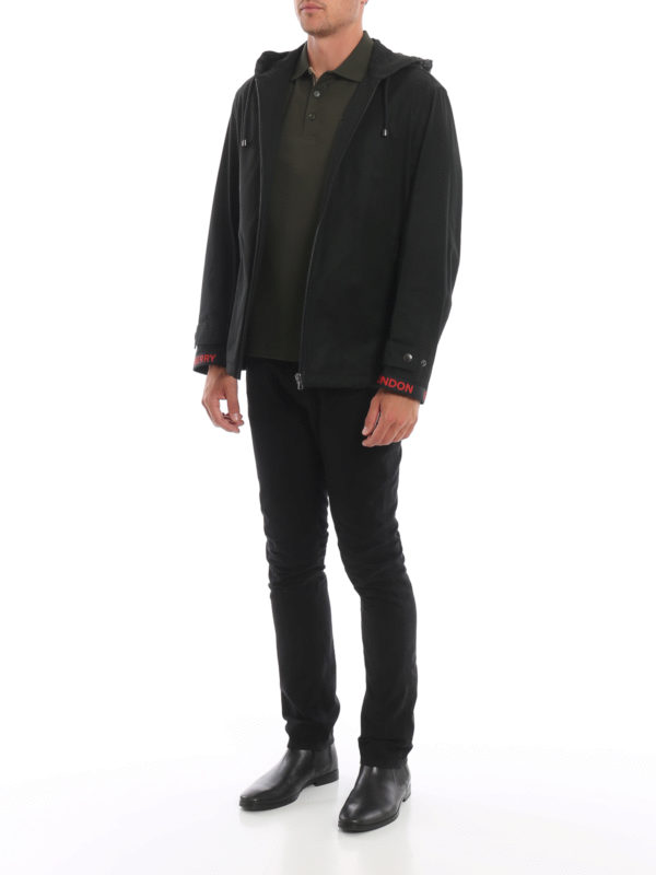 BURBERRY: casual jackets online - Everton hooded jacket