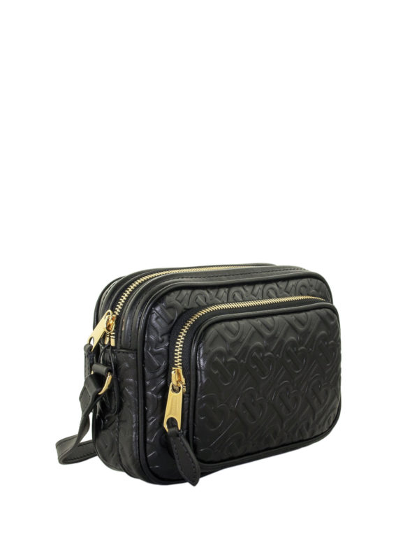 BURBERRY: cross body bags online - Embossed monogram leather camera bag