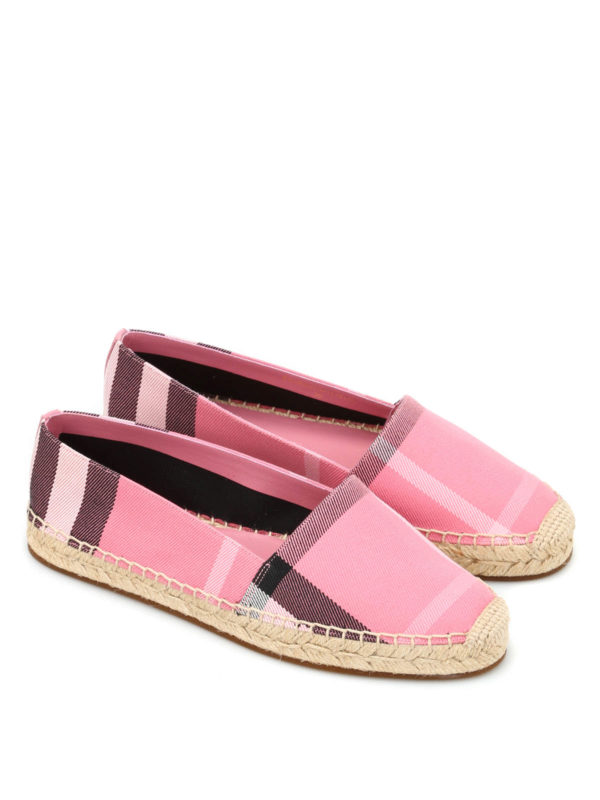 BURBERRY: espadrilles online - Checked canvas espadrilles