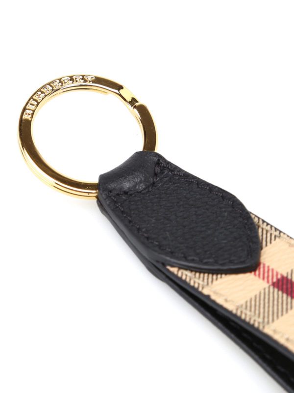 BURBERRY: key holders online - Tartan pattern key holder