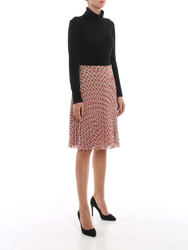 BURBERRY: Knielange und Midi Röcke online - Midirock - Rot