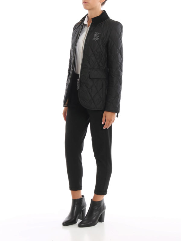 BURBERRY: padded jackets online - Monogram patch padded jacket