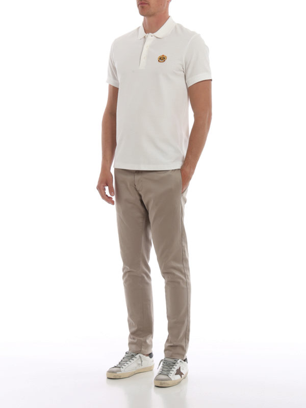 BURBERRY: polo shirts online - Densford white polo shirt
