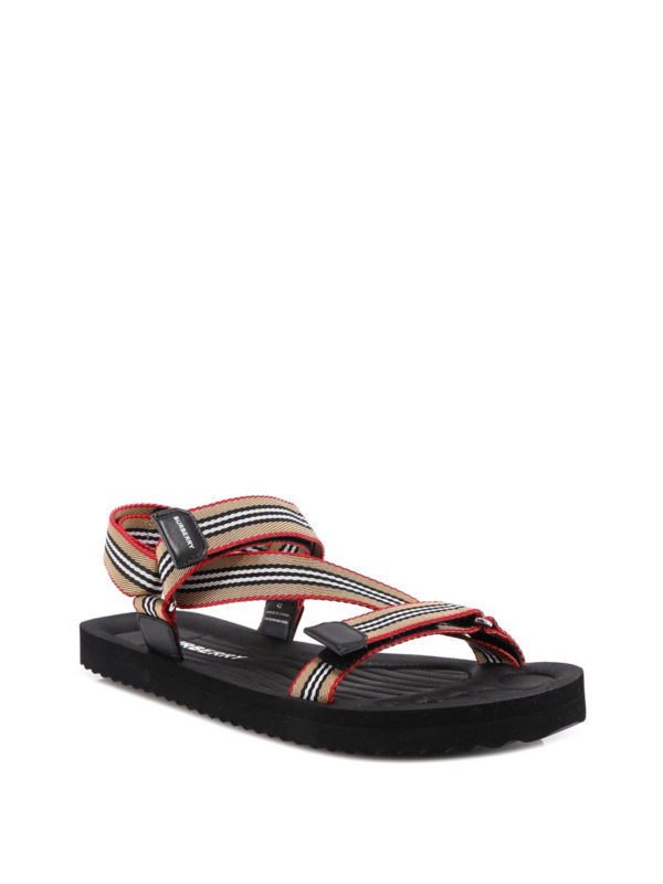 BURBERRY: sandals online - Velcro strap rubber sandals