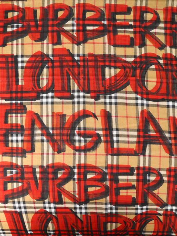 Burberry graffiti vintage check scarf best sale