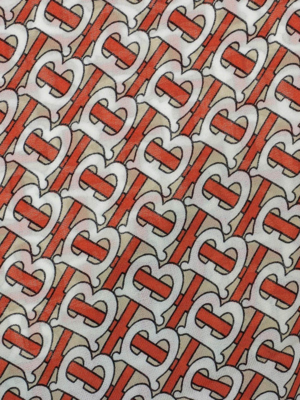 BURBERRY: scarves online - Monogram print cashmere scarf