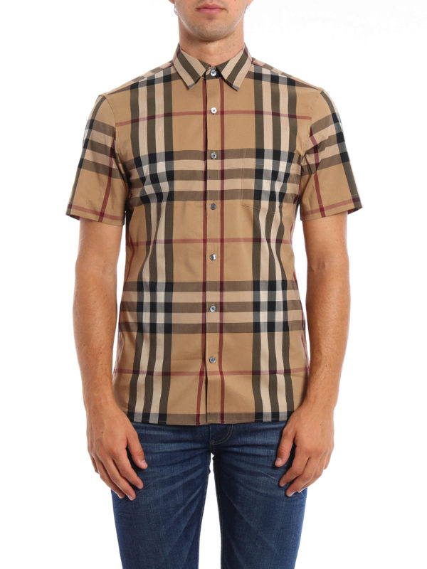 BURBERRY: shirts online - Check patterned shirt