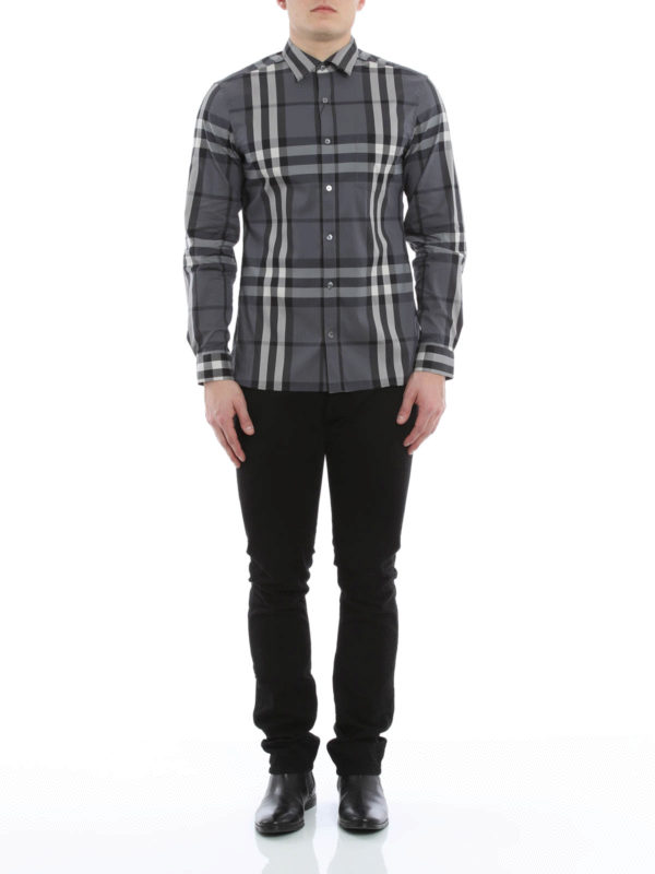 BURBERRY: shirts online - Checked Nelson shirt