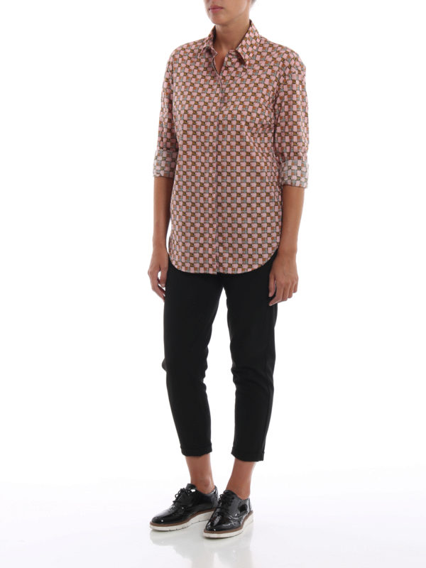 Burberry Kestrel archive check tiled cotton shirt - Pink | 8001987