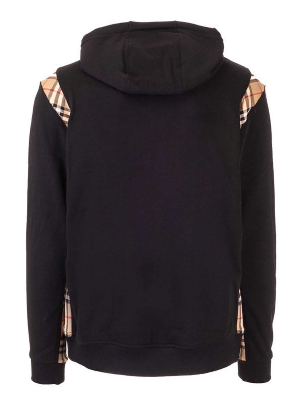 BURBERRY: Sweatshirts & Sweaters online - Vintage check hooded sweatshirt in black