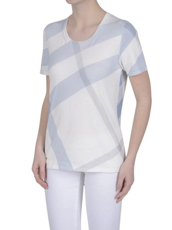 BURBERRY: t-shirts online - Check print T-shirt