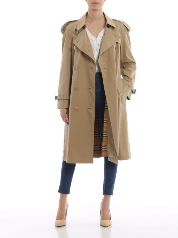 BURBERRY: trench coats online - The Westminster cotton medium trench