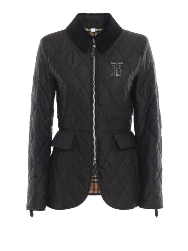 BURBERRY: padded jackets - Monogram patch padded jacket