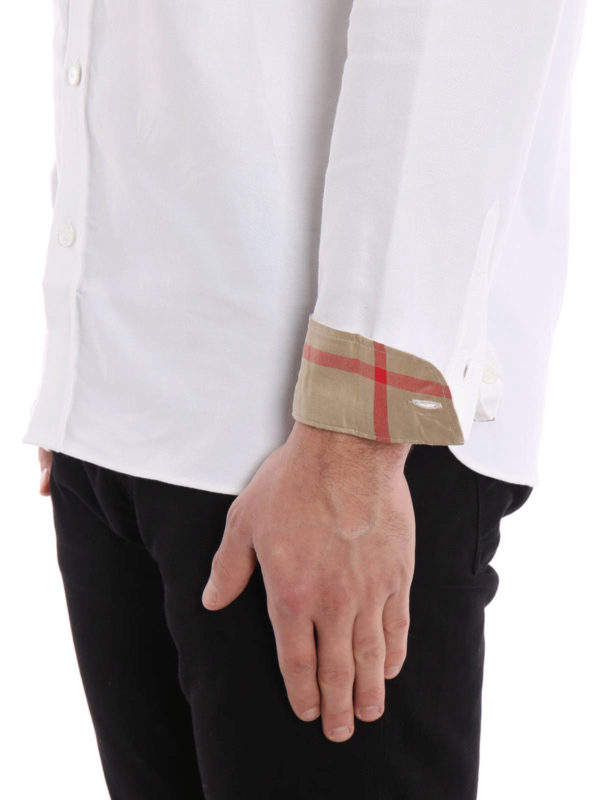 Camisas Burberry Camisa Blanca Para Hombre 3996112 THEBS