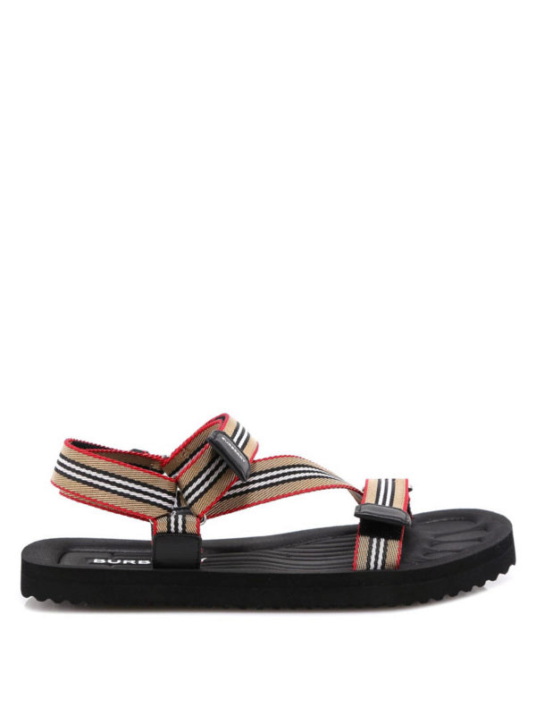 BURBERRY: sandals - Velcro strap rubber sandals