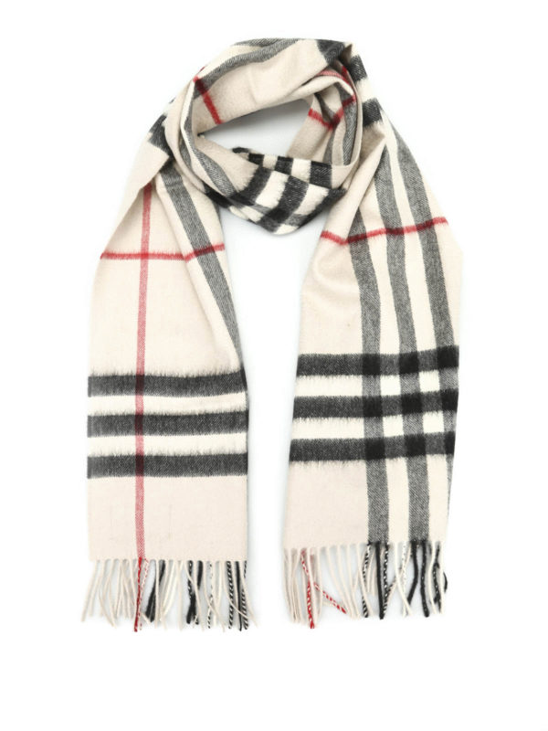 BURBERRY: scarves - Cashmere Check scarf