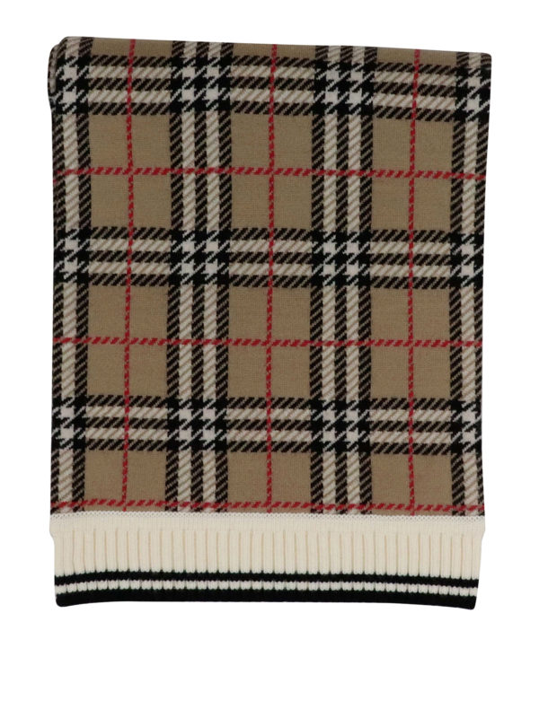 BURBERRY: sciarpe e foulard - Sciarpa motivo  Check e Leopard