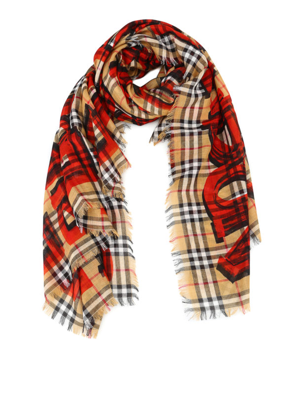 BURBERRY: Écharpes - Écharpe - Rouge