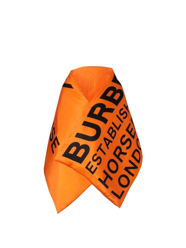 BURBERRY: Bufandas y pañuelos - Bufanda - Naranja