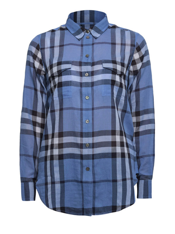 BURBERRY: shirts - Check cotton shirt