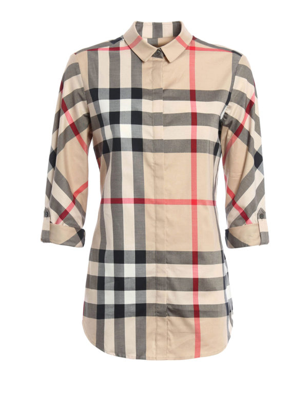 BURBERRY: Camisas - Camisa Marrón Para Mujer