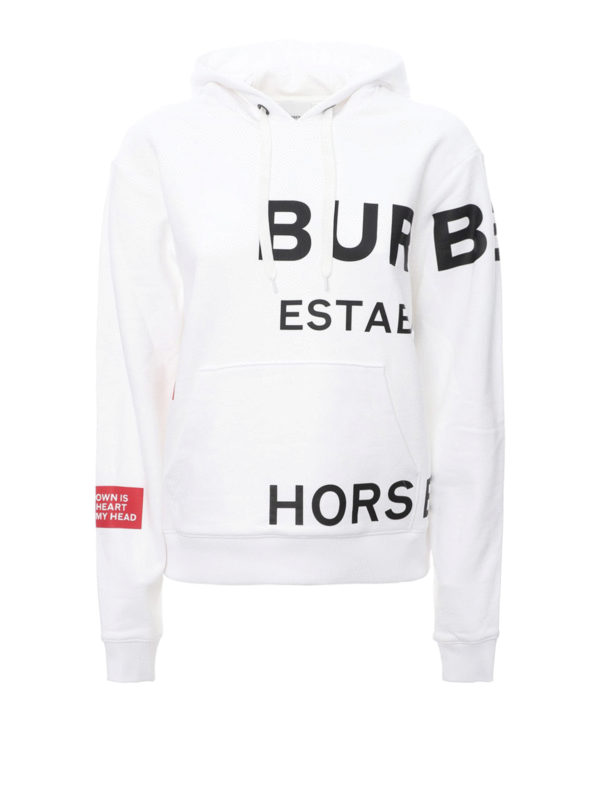 BURBERRY: Sweatshirts & Sweaters - Horseferry print Poulter hoodie