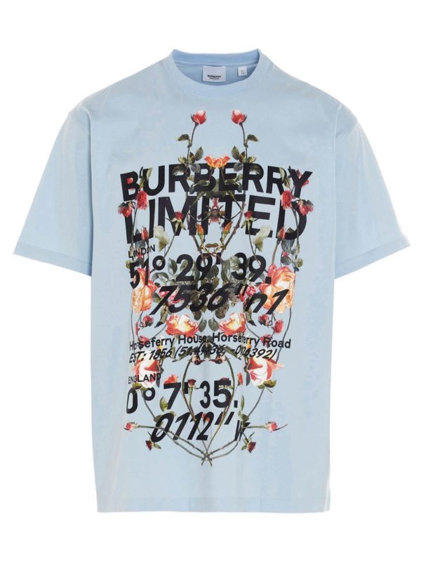 BURBERRY: T-shirts - T-Shirt - Hellblau
