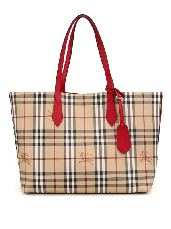 BURBERRY: Handtaschen - Shopper - Rot
