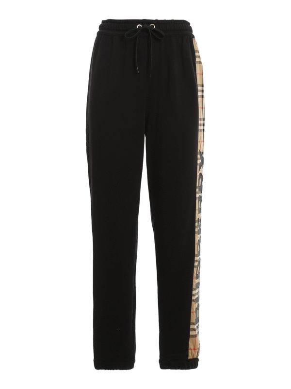 BURBERRY: tracksuit bottoms - Raine cotton track pants