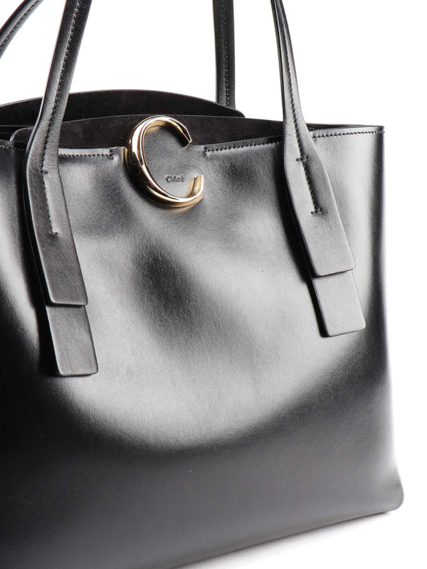 C leather medium tote shop online: CHLOE