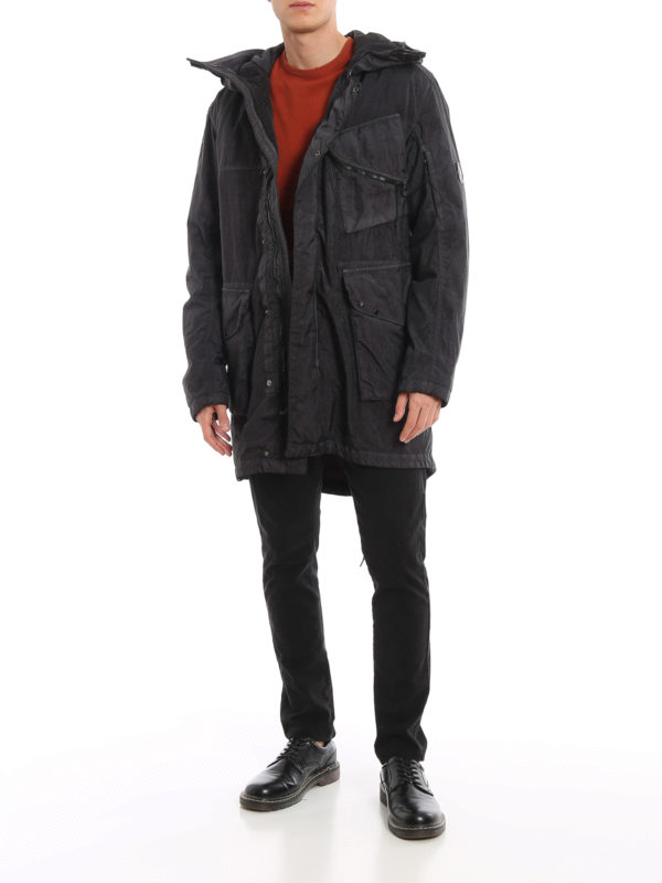 C.P. COMPANY: padded coats online - Quartz hooded padded coat