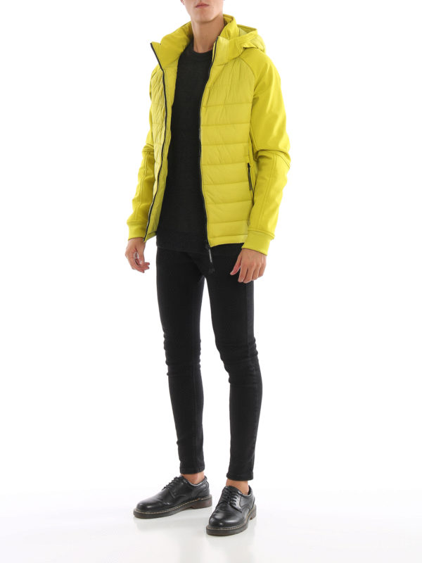 C.P. COMPANY: Vestes-rembourrees online - Goggle-C.P.Shell - Jaune