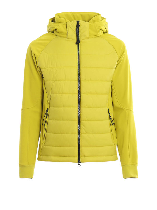 C.P. COMPANY: Vestes-rembourrees - Goggle-C.P.Shell - Jaune