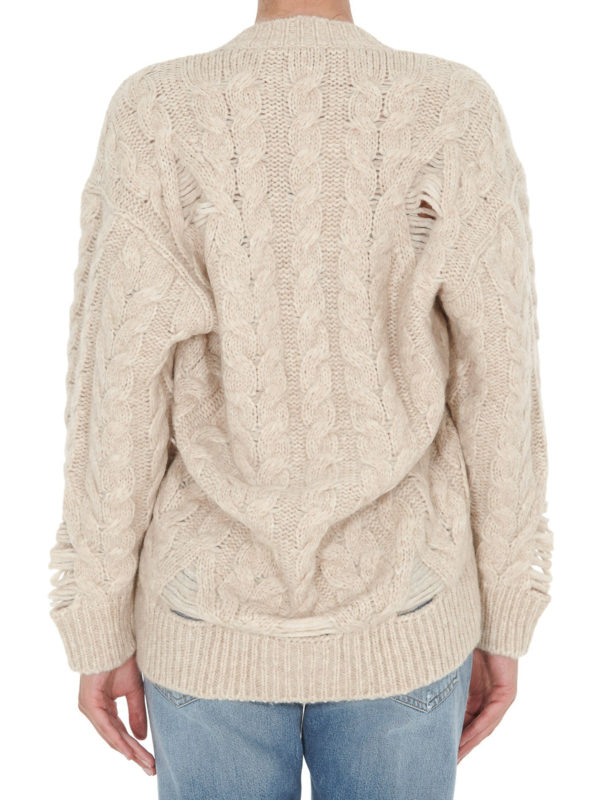 Cable knit distressed sweater shop online: STELLA McCARTNEY