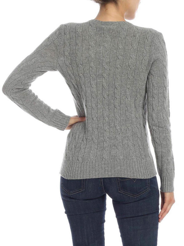 Pull Col Rond - Gris Clair shop online: POLO RALPH LAUREN