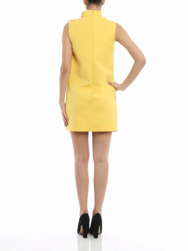 line and dot claudine dress Amrie Dress - Navy Flock Dot