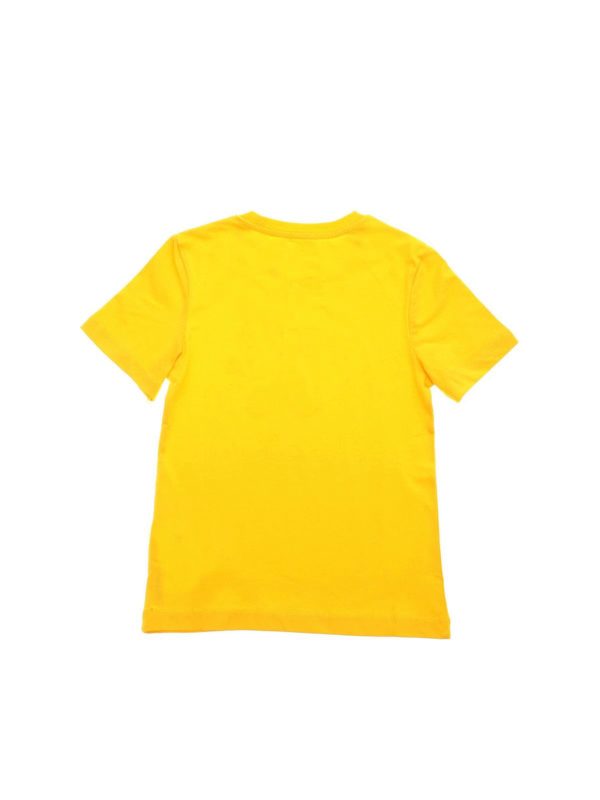 CALVIN KLEIN JEANS: t-shirts online - Yellow t-shirt with CK print