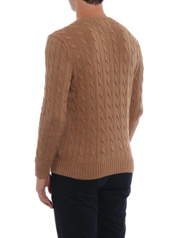 Pull Col Rond - Marron Clair shop online: RALPH LAUREN