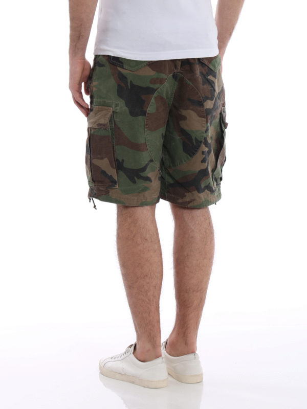 Camouflage cotton cargo shorts shop online: POLO RALPH LAUREN