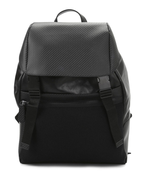 CANALI: backpacks - Serigraph leather backpack
