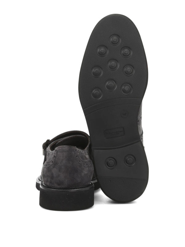 CANALI buy online Suede monk-strap brogues