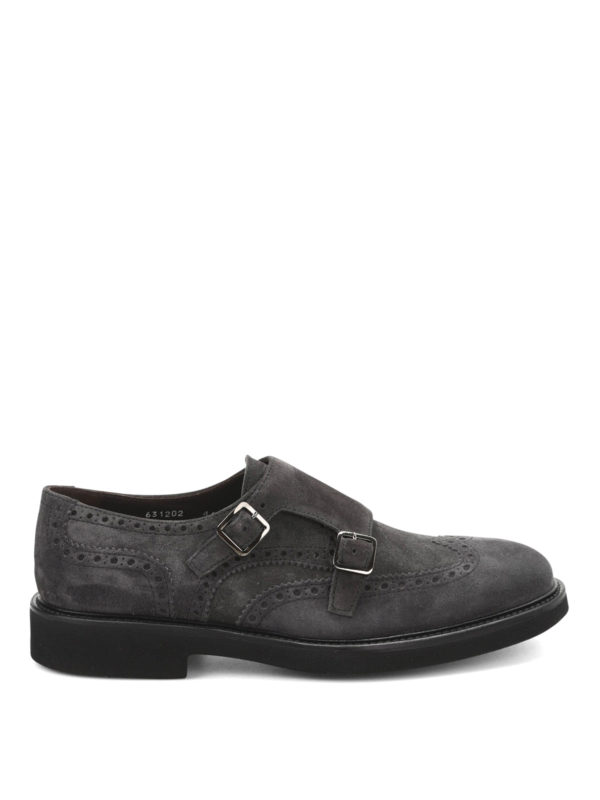 CANALI: Loafers & Slippers - Suede monk-strap brogues