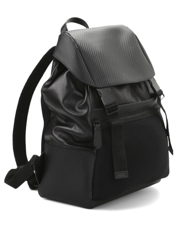 CANALI: backpacks online - Serigraph leather backpack